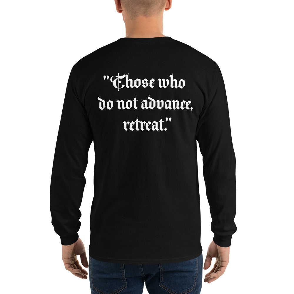 Men’s Long Sleeve Shirt "Qui non proficit, deficit."