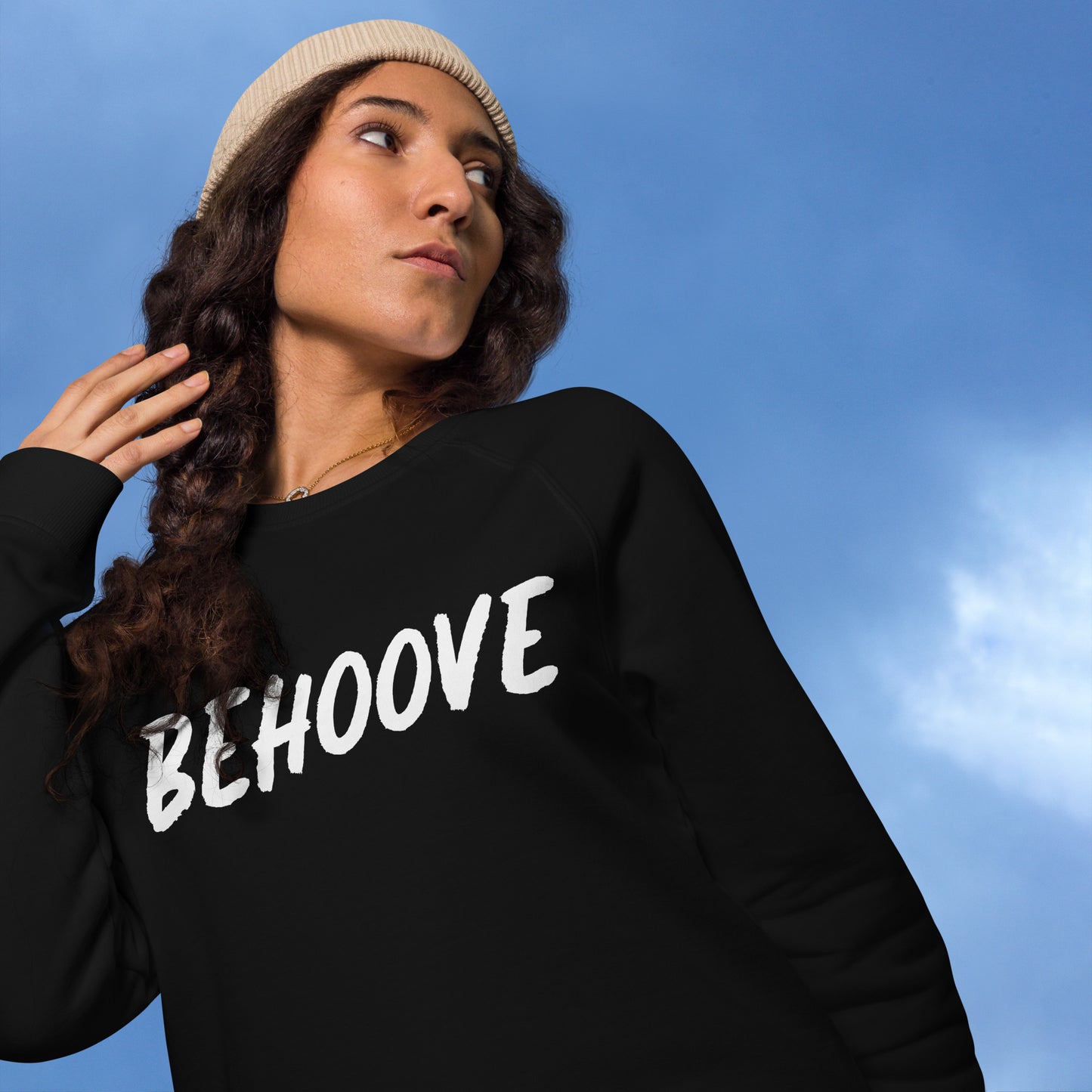 Behoove Unisex organic raglan sweatshirt