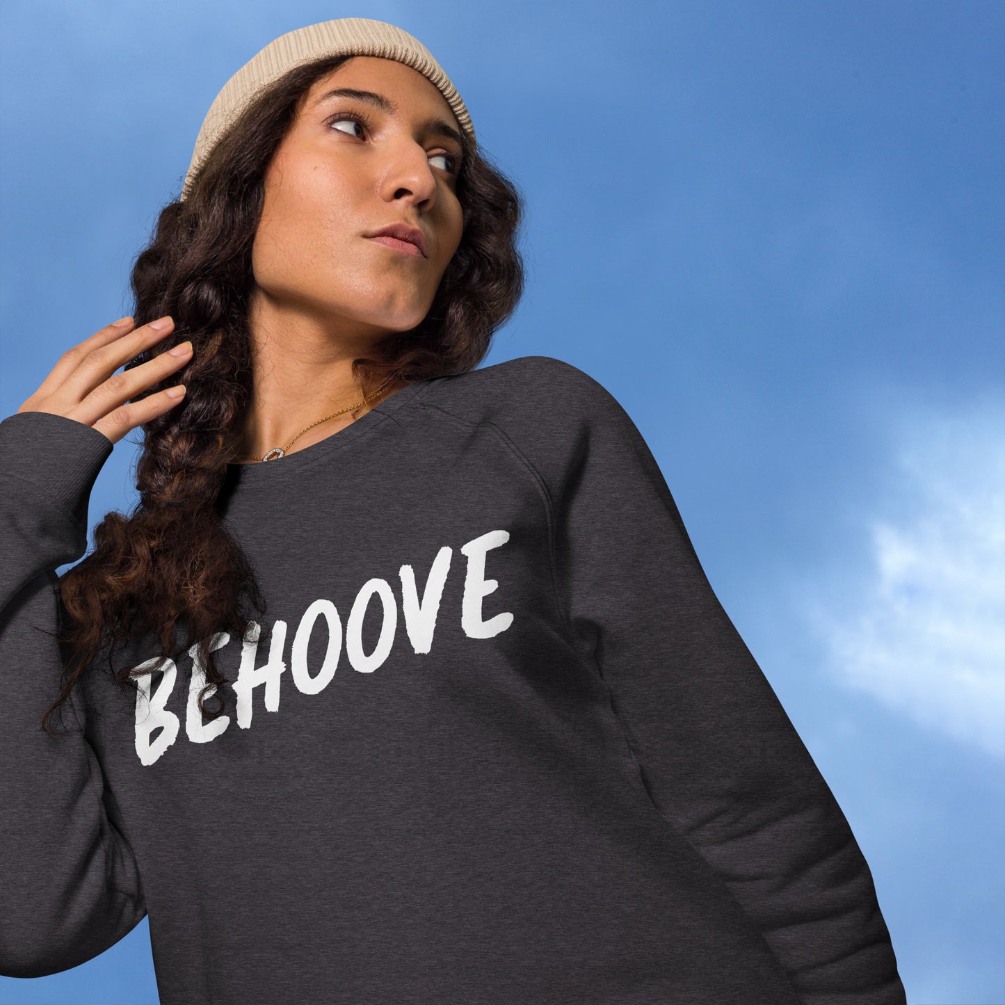 Behoove Unisex organic raglan sweatshirt